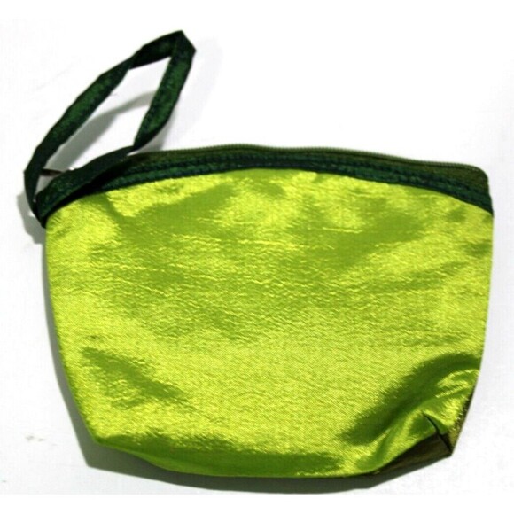 Satin Coin Purse Jewelry Organizer Small Embroidered Viet Nam Woman's 5" x 4" - Picture 2 of 4